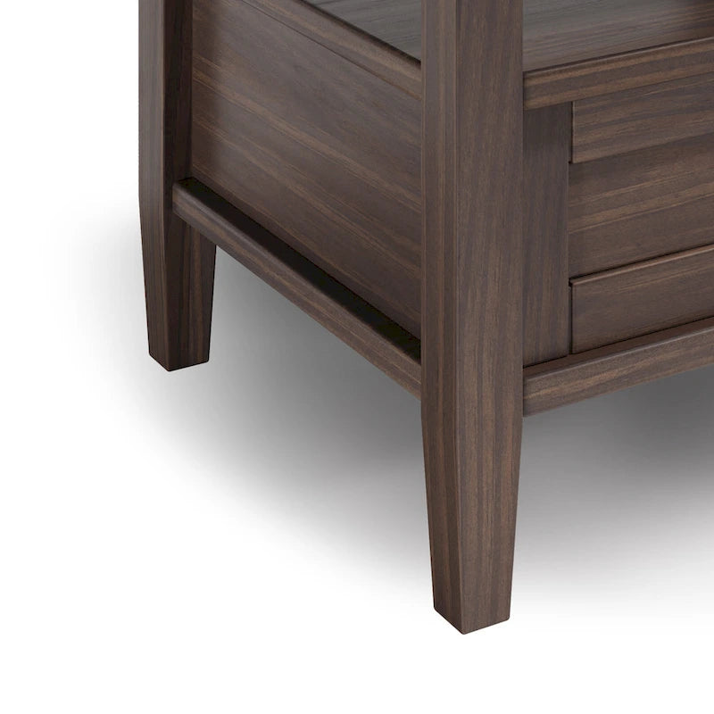 WYNDENHALL Norfolk Massivholz 50 cm breiter, rechteckiger Beistelltisch im Transitional-Stil - 50 cm breit