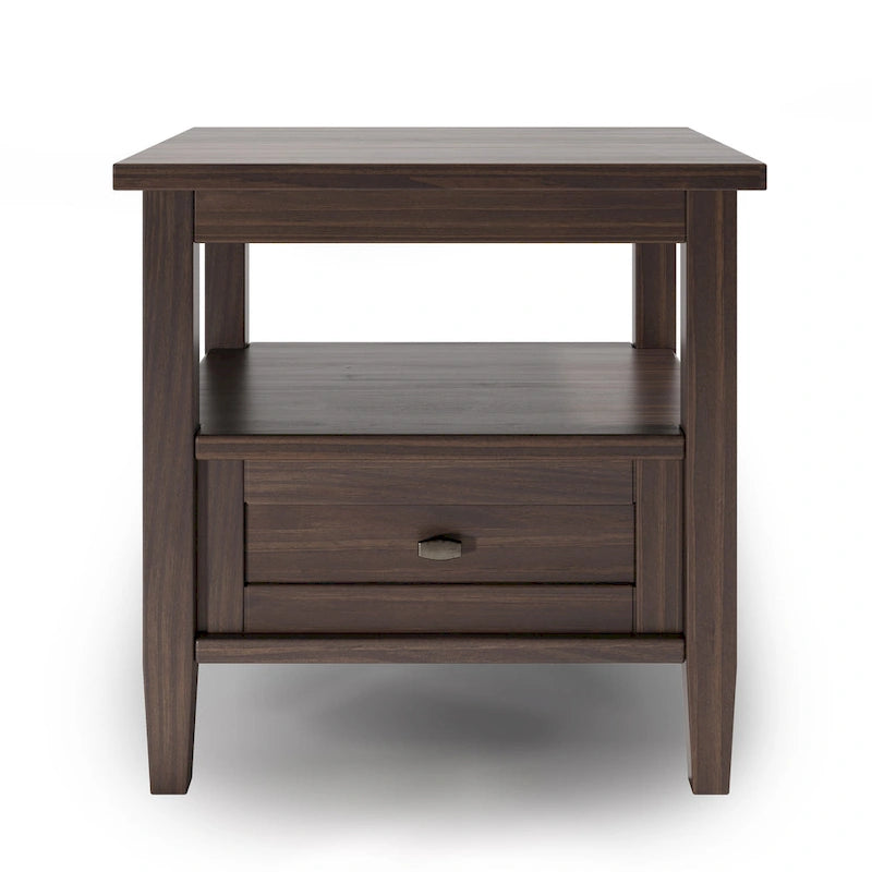 WYNDENHALL Norfolk Massivholz 50 cm breiter, rechteckiger Beistelltisch im Transitional-Stil - 50 cm breit