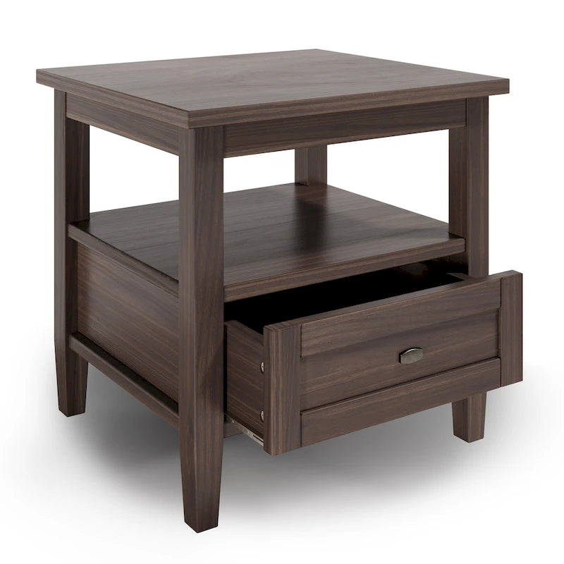 WYNDENHALL Norfolk Massivholz 50 cm breiter, rechteckiger Beistelltisch im Transitional-Stil - 50 cm breit