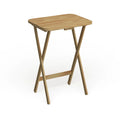 Porch & Den Laflin Traditionelles 5-teiliges Tablett-Tisch-Set aus Massivholz