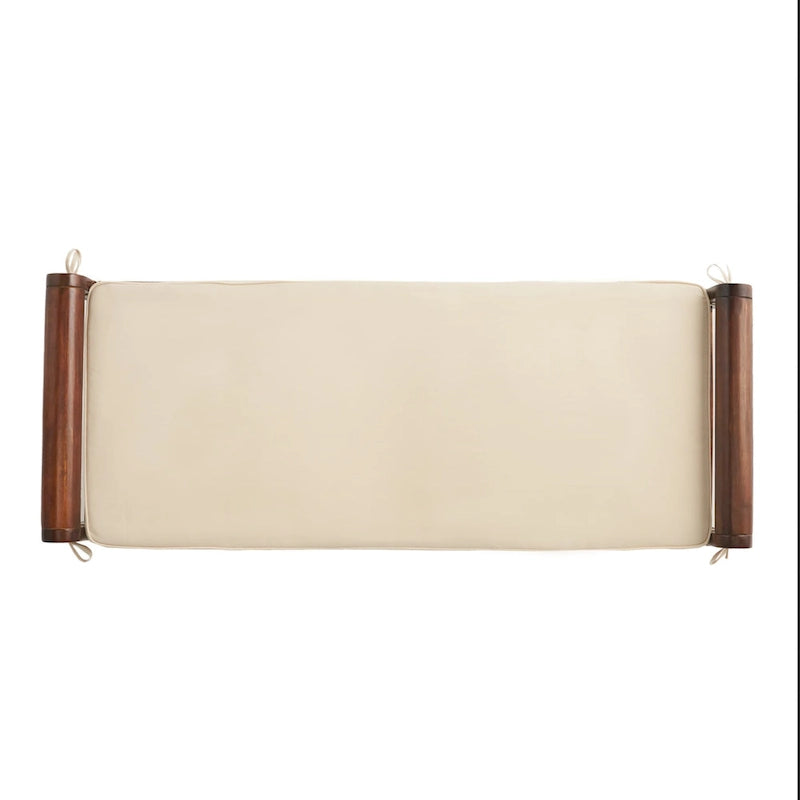 Nelson Rustic Akazienholzbank mit Kissen von Christopher Knight Home
