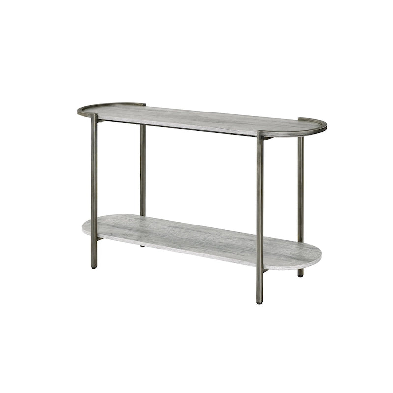 Rowland Urban Hellgrau 124 cm Stahl Konsolentisch mit 1 Ablage von Furniture of America