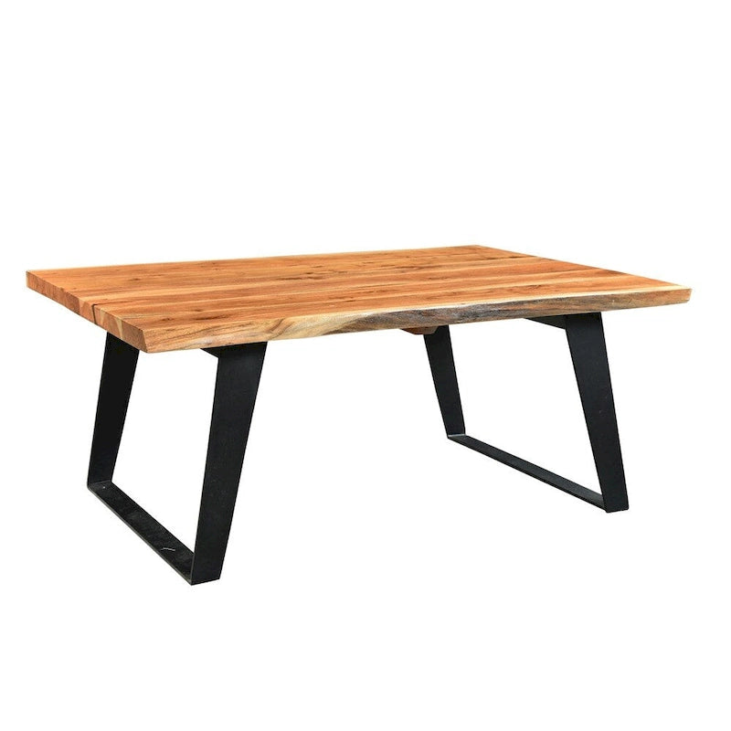 Couchtisch aus massivem Holz mit natürlicher Baumkante (Indien) - 31 x 45 x 16