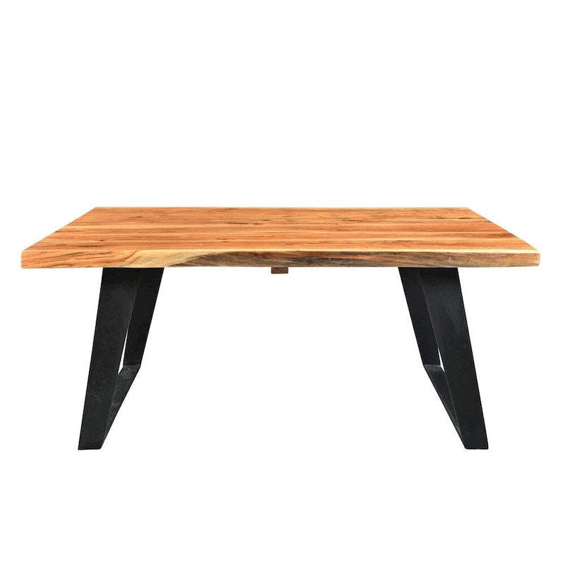 Couchtisch aus massivem Holz mit natürlicher Baumkante (Indien) - 31 x 45 x 16