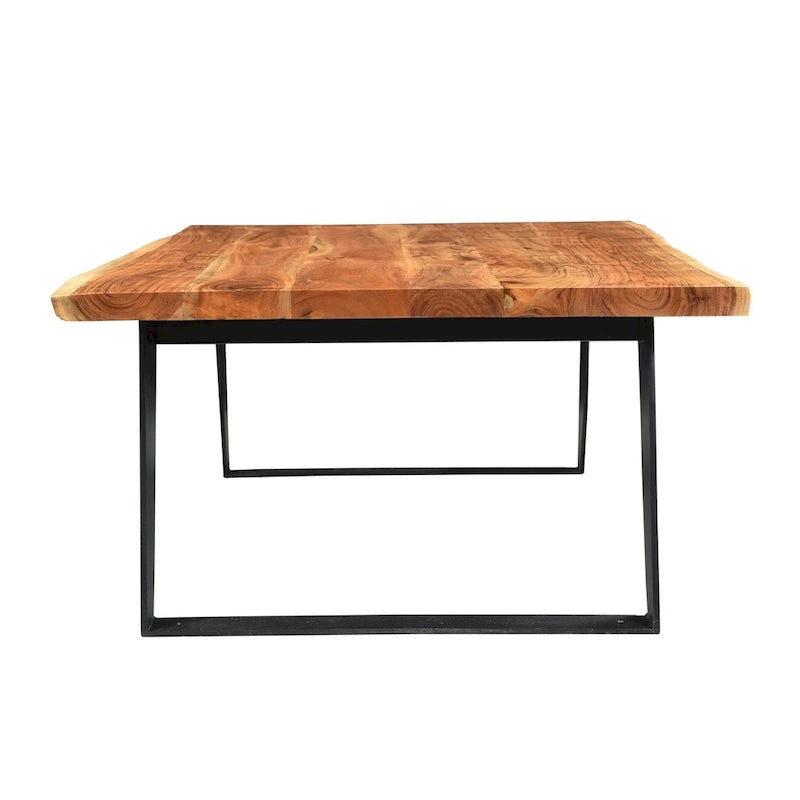 Couchtisch aus massivem Holz mit natürlicher Baumkante (Indien) - 31 x 45 x 16
