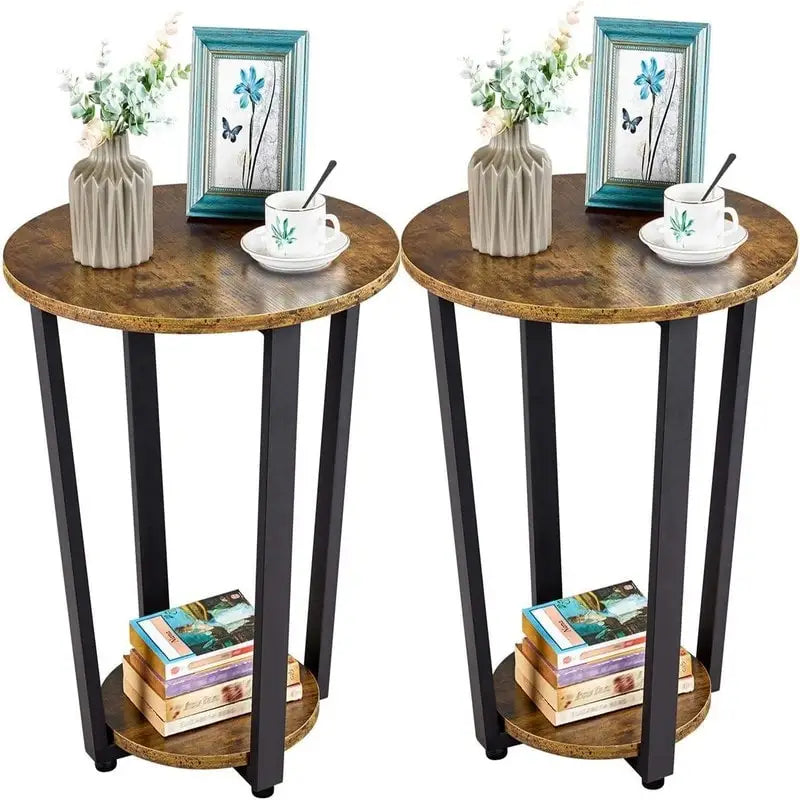 Beistelltisch für Wohnzimmer 2er-Set - 19,7T x 19,7B x 22,2H