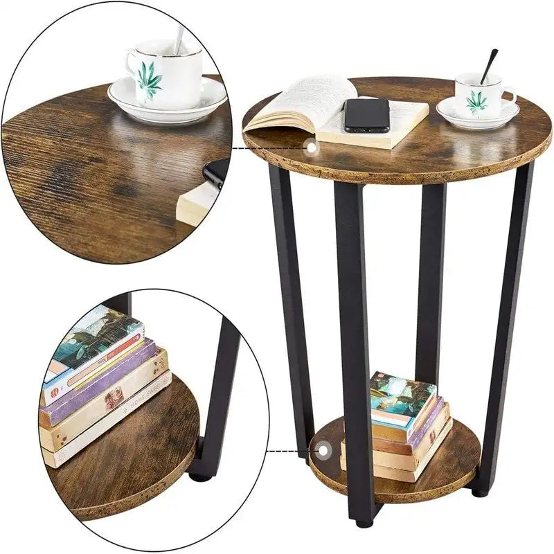 Beistelltisch für Wohnzimmer 2er-Set - 19,7T x 19,7B x 22,2H