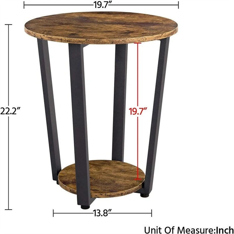Beistelltisch für Wohnzimmer 2er-Set - 19,7T x 19,7B x 22,2H
