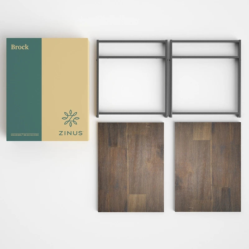 Priage by ZINUS 21 Brauner Massivholz-Beistelltisch