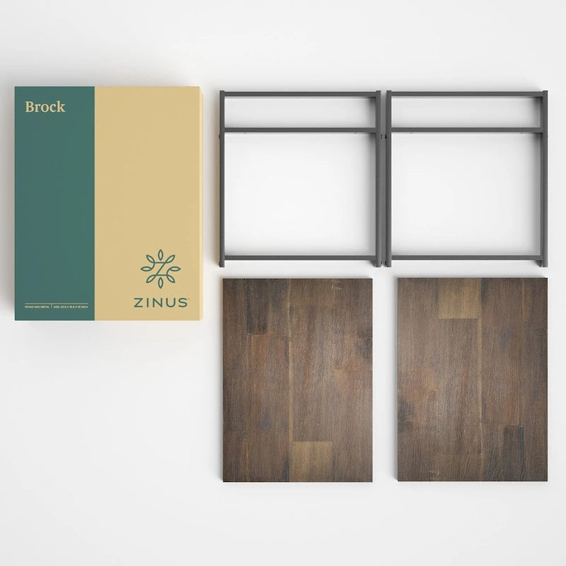 Priage by ZINUS 21 Brauner Massivholz-Beistelltisch