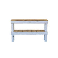 White Combo Double Tier Console