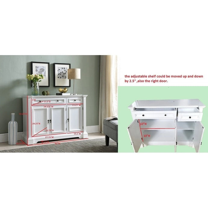 Weißes Sideboard Buffet Anrichte Schrank