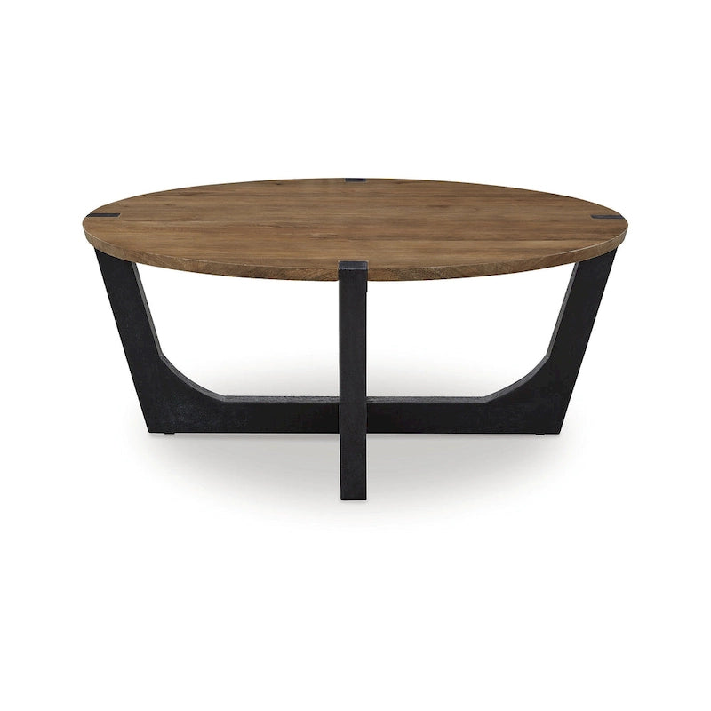 Signature Design by Ashley Hanneforth Couchtisch Braun/Schwarz – 112B x 112T x 48H cm