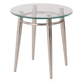 Mid Century Brooklyn runder Glas-Beistelltisch