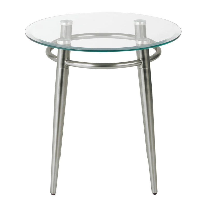 Mid Century Brooklyn runder Glas-Beistelltisch