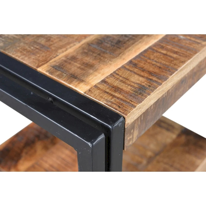 Handgefertigter Beistelltisch aus Altholz (Indien) – 24 x 16 x 20