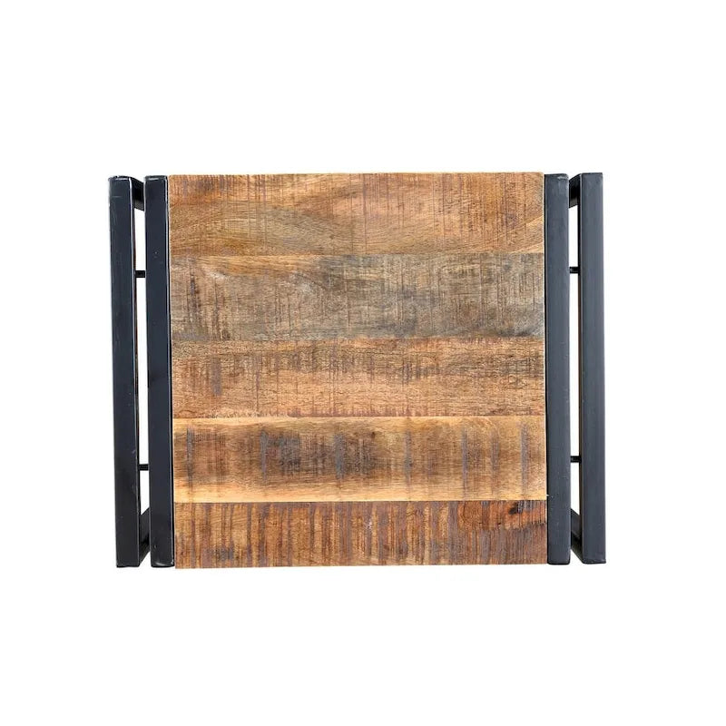 Handgefertigter Beistelltisch aus Altholz (Indien) – 24 x 16 x 20