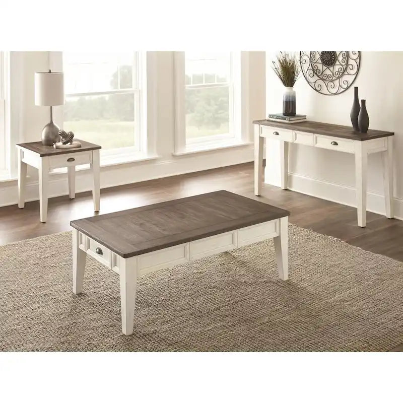 Steve Silver Cottonville Zwei-Farben-Couchtisch mit Stauraum