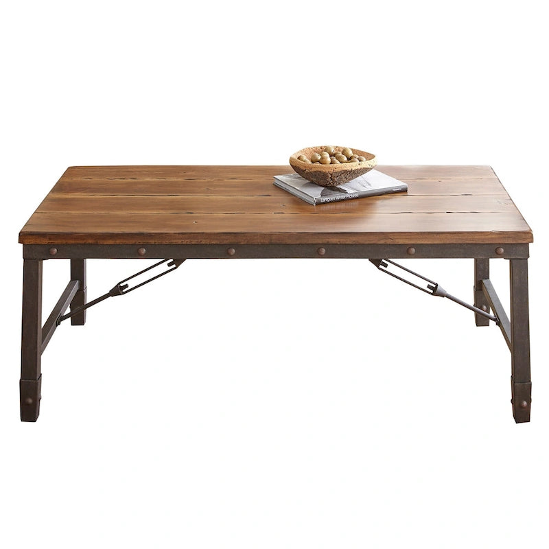 Steve Silver Gatling Couchtisch im Industrial-Design, natur