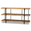 Tarah Brown Konsolentisch aus Holz und schwarzem Metall