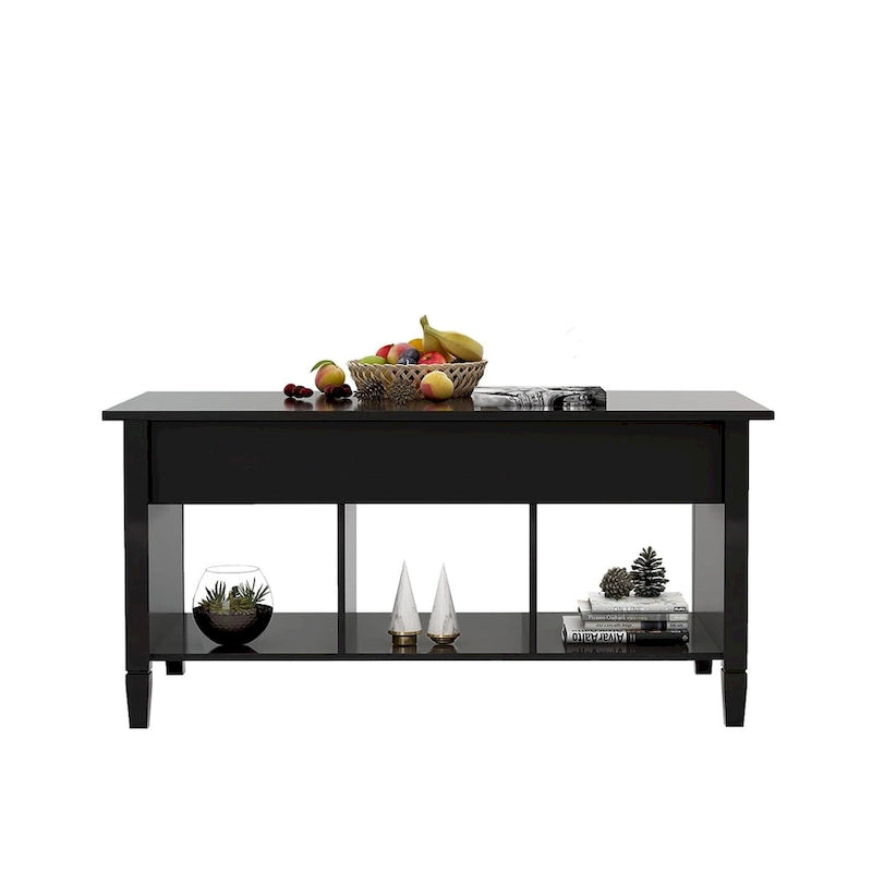 Couchtisch mit Hebefunktion – Schwarz