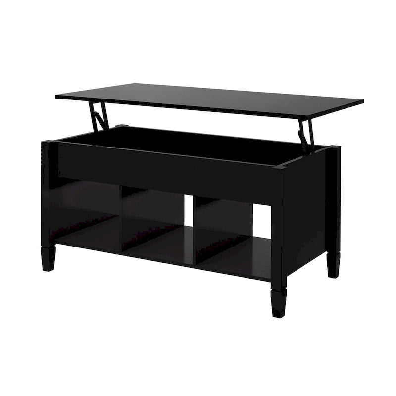 Couchtisch mit Hebefunktion – Schwarz