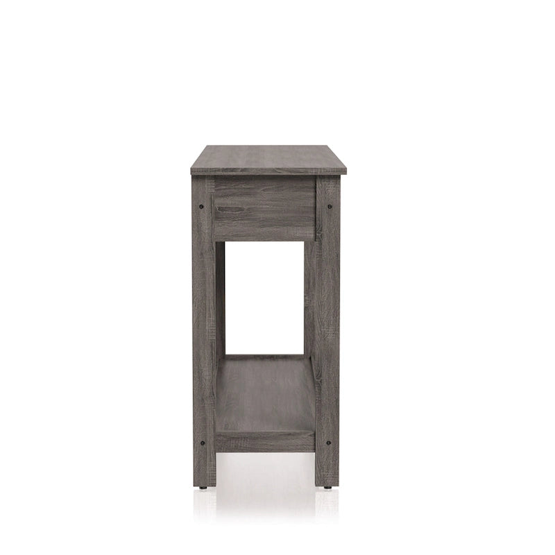 Aranda Rustikales Grau 43-Zoll Holz Beistelltisch mit 1 Ablage von Furniture of America