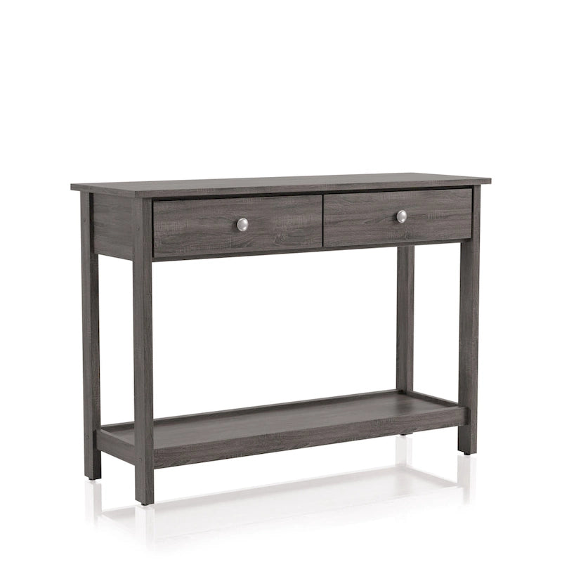 Aranda Rustikales Grau 43-Zoll Holz Beistelltisch mit 1 Ablage von Furniture of America