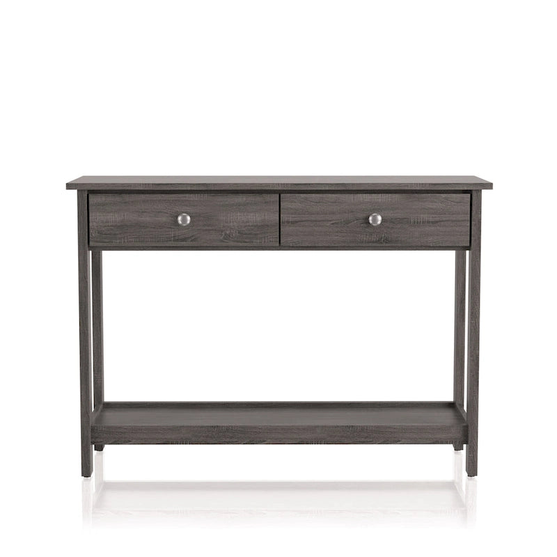Aranda Rustikales Grau 43-Zoll Holz Beistelltisch mit 1 Ablage von Furniture of America