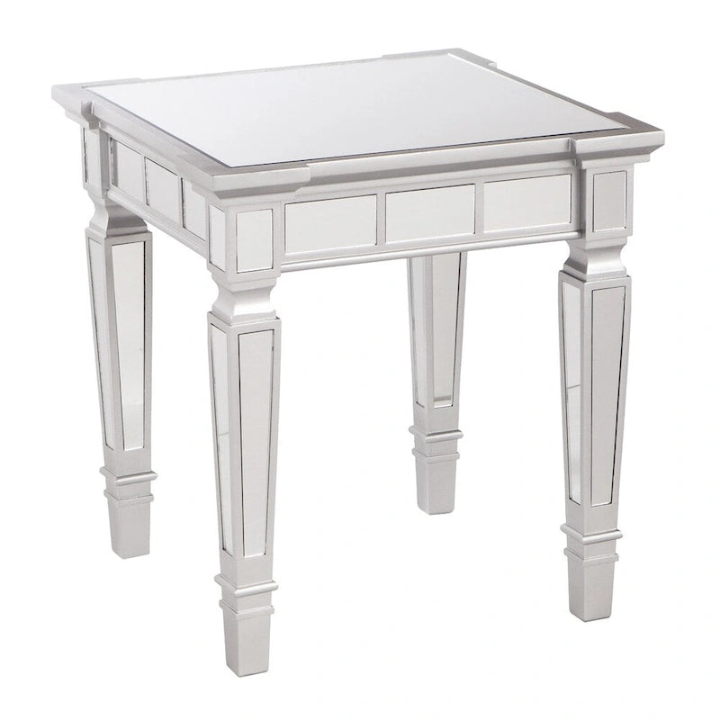 SEI Furniture Olivia Glam Mirrored Square Side Table