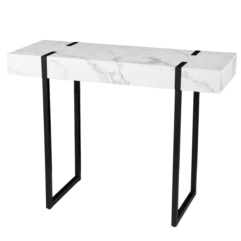 SEI Furniture Kiernan Moderne Konsolentisch aus Kunstmarmor