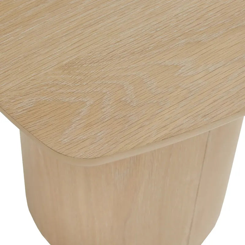Edo Beistelltisch mit Eichenfinish und massivem Säulenfuß von iNSPIRE Q Modern