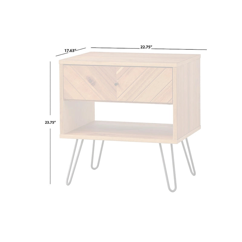 Lifestorey Alexandria Beistelltisch mit 1 Schublade