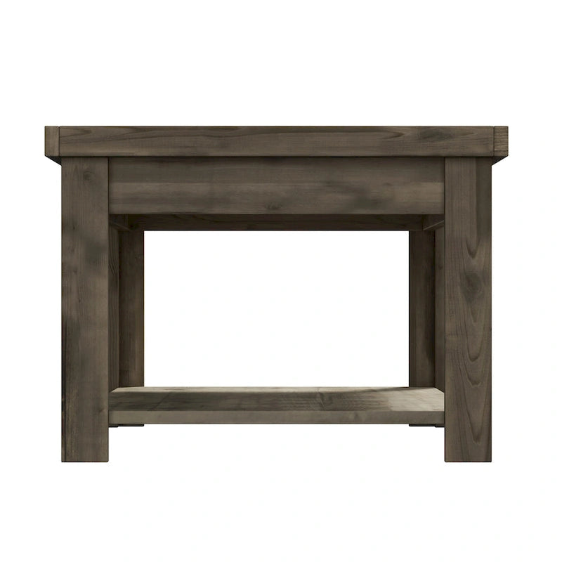 Bridgevine Home Joshua Creek 48 Zoll Couchtisch, kein Aufbau erforderlich, Barnwood-Finish