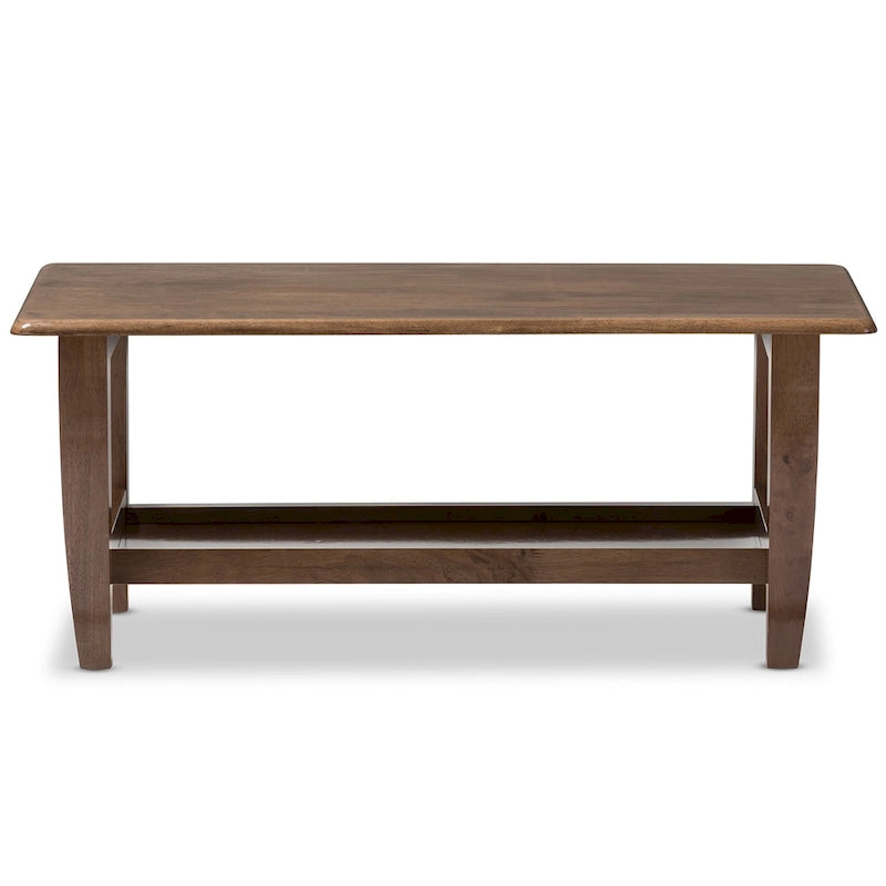 Baxton Studio Phanessa Mid-century Modern Couchtisch aus Walnussholz