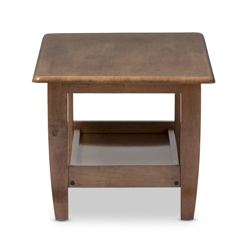 Baxton Studio Phanessa Mid-century Modern Couchtisch aus Walnussholz