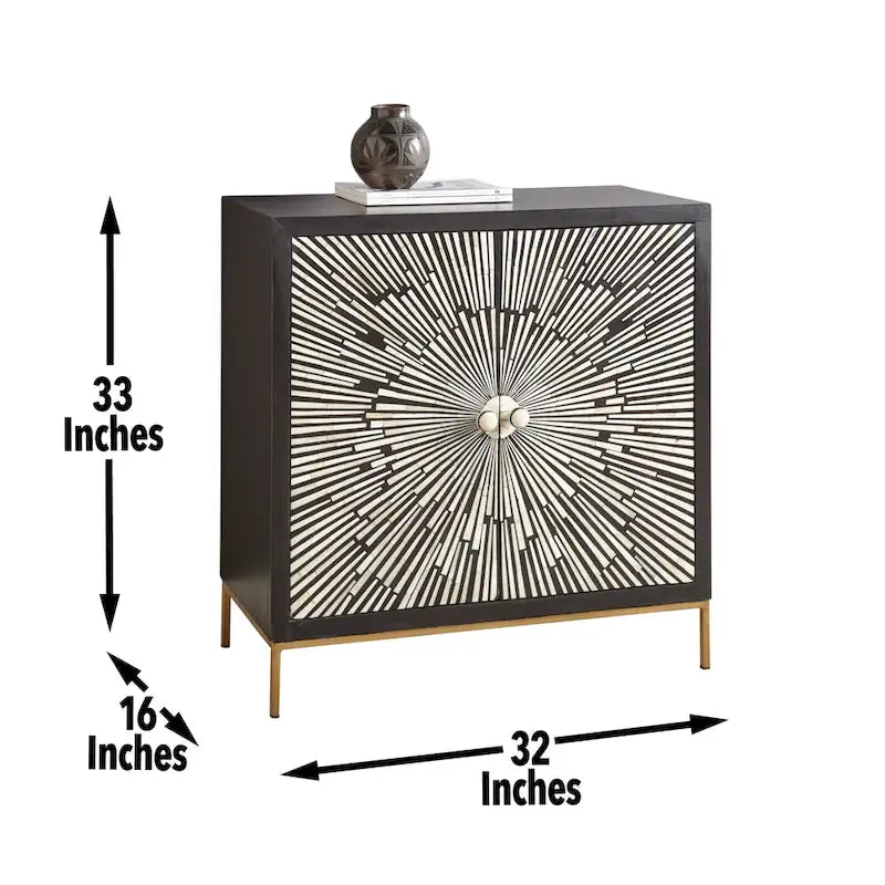Steve Silver Avon 2-türiger Sunburst Akzentschrank