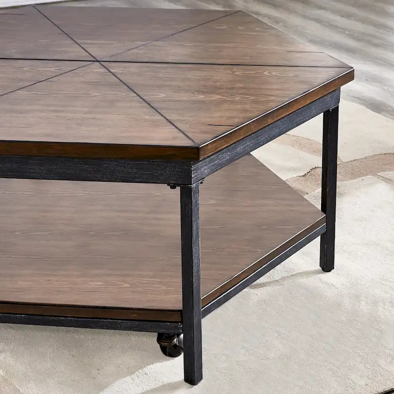 Steve Silver Upton Hexagonaler Couchtisch mit Hebeplatte