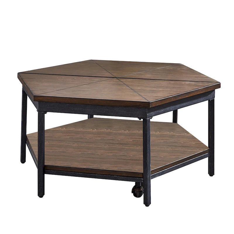 Steve Silver Upton Hexagonaler Couchtisch mit Hebeplatte