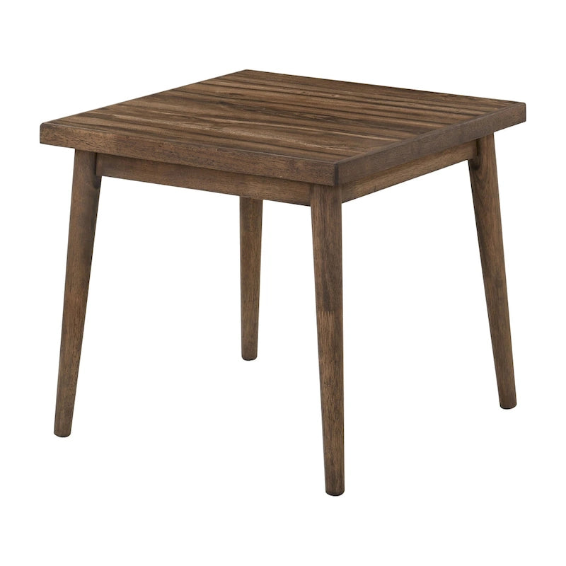 Furniture of America Abi Beistelltisch, 61 cm, aus Massivholz, Walnuss, im Mid-Century-Stil