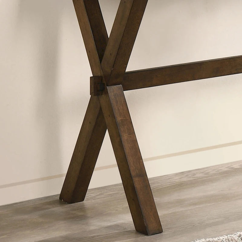 Mav Übergangs-Sofa-Tisch aus Massivholz, Walnuss, 119 cm, von Furniture of America