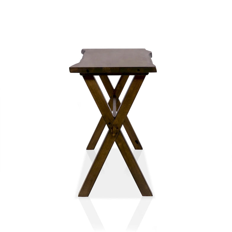 Mav Übergangs-Sofa-Tisch aus Massivholz, Walnuss, 119 cm, von Furniture of America