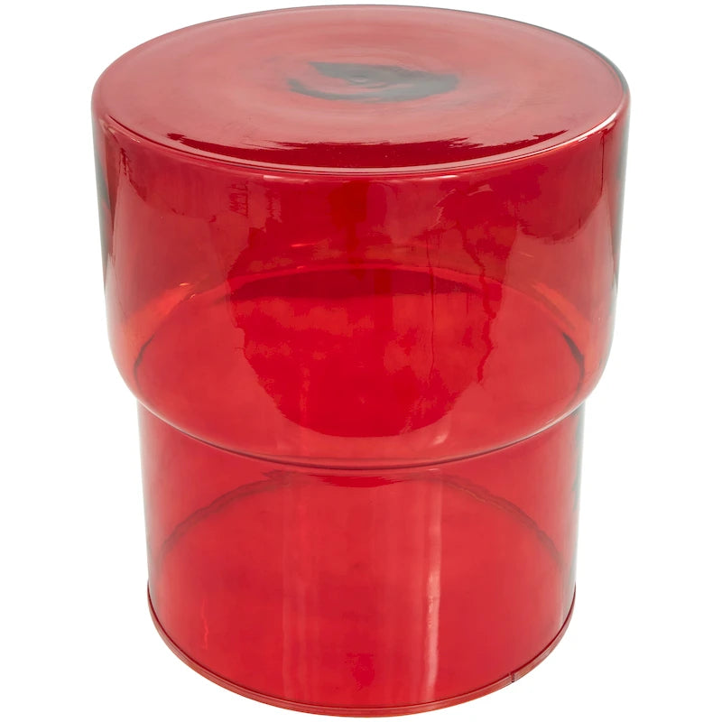 Moderner Akzenttisch aus Glas – Klar oder Rot – Roche River Decor