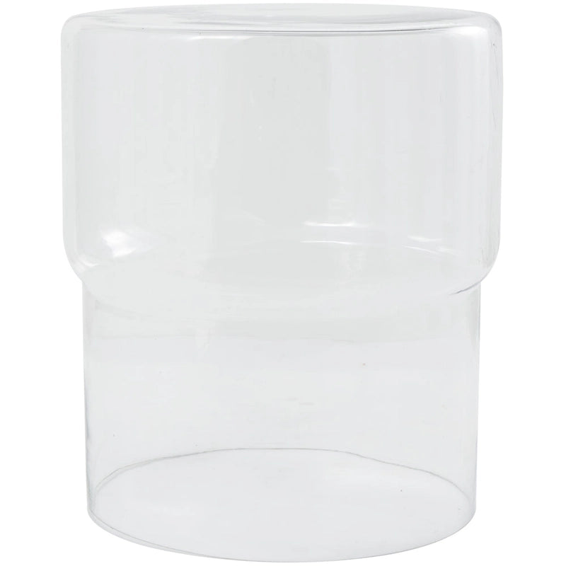 Moderner Akzenttisch aus Glas – Klar oder Rot – Roche River Decor