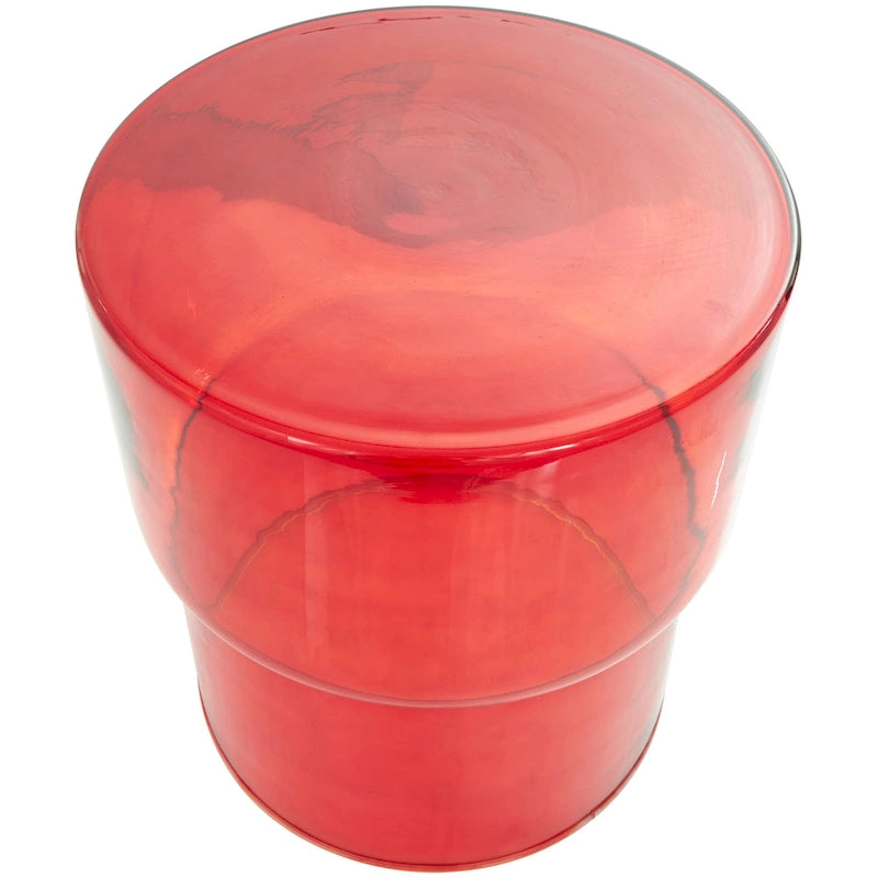 Moderner Akzenttisch aus Glas – Klar oder Rot – Roche River Decor
