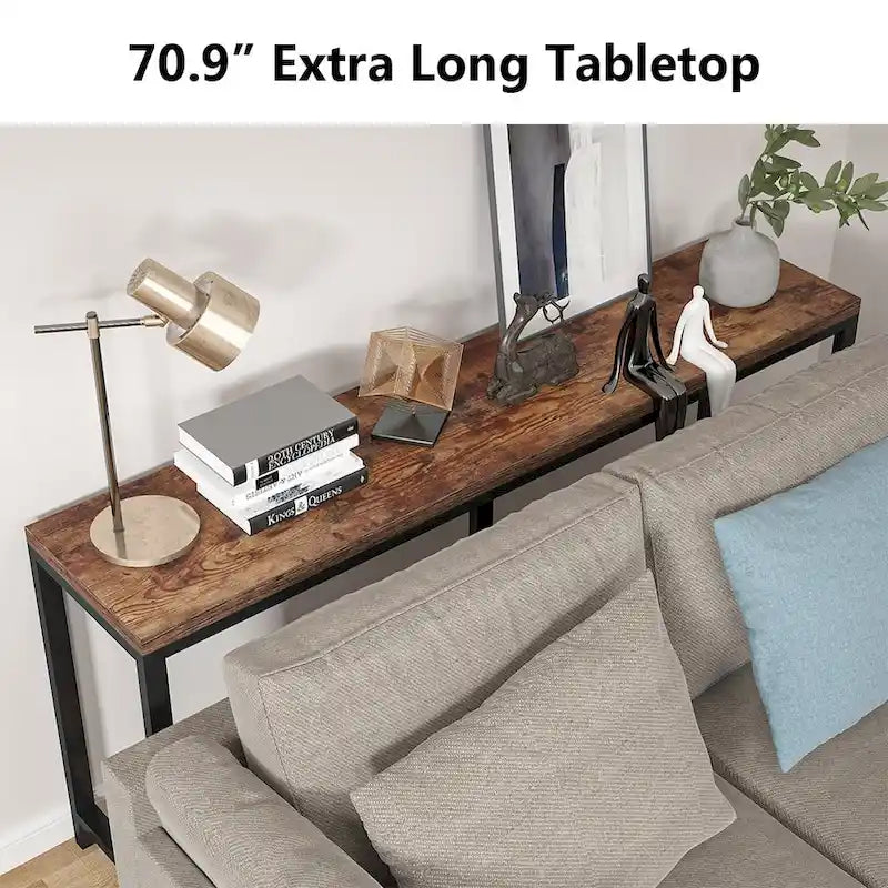 70.9 Zoll extra langer Konsolentisch hinter Sofa Couch, schmaler Flurtisch