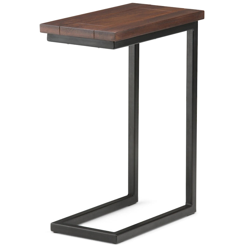 WYNDENHALL Rhonda Beistelltisch, 45,7 cm breit, massives Metall, Industrie-Design, C-Form – 45,7 B x 25,4 T x 61 H cm