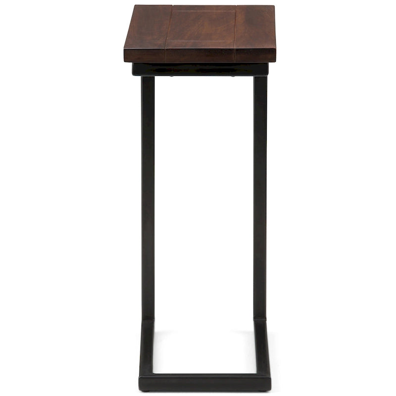 WYNDENHALL Rhonda Beistelltisch, 45,7 cm breit, massives Metall, Industrie-Design, C-Form – 45,7 B x 25,4 T x 61 H cm
