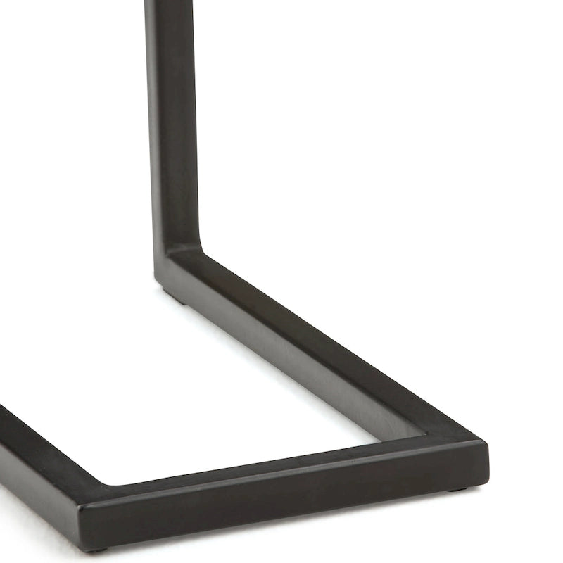 WYNDENHALL Rhonda Beistelltisch, 45,7 cm breit, massives Metall, Industrie-Design, C-Form – 45,7 B x 25,4 T x 61 H cm