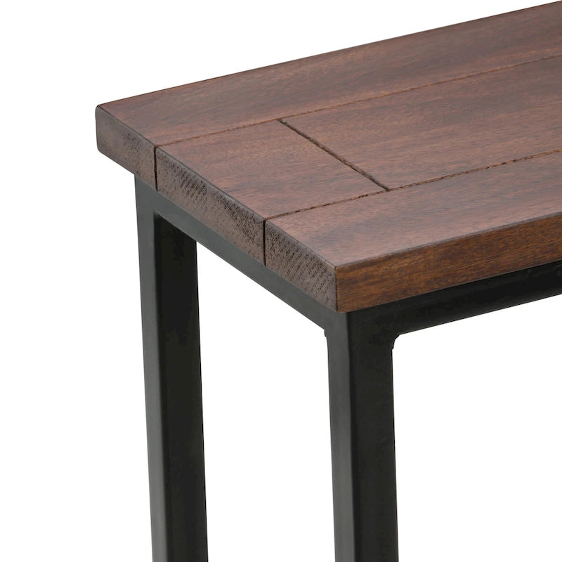 WYNDENHALL Rhonda Beistelltisch, 45,7 cm breit, massives Metall, Industrie-Design, C-Form – 45,7 B x 25,4 T x 61 H cm